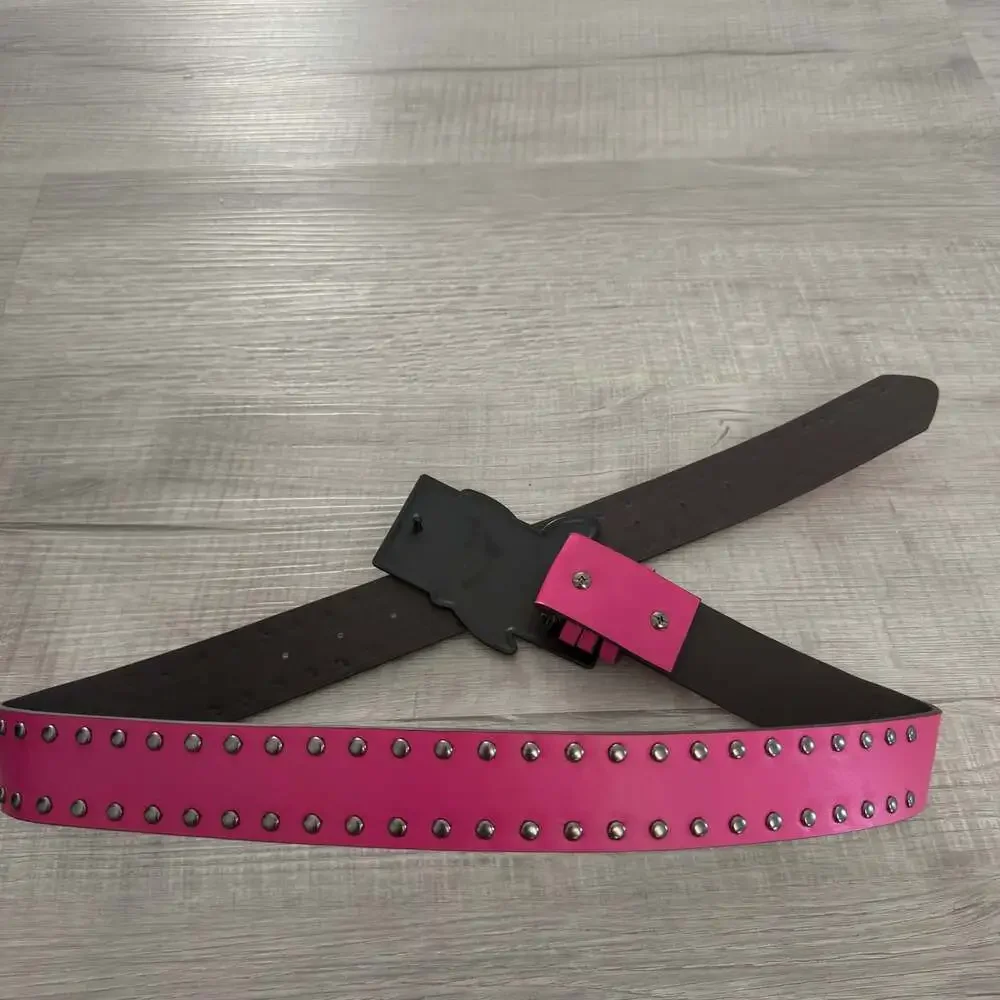 Sonic the Hedgehog Y2K Style Studded Pink PU Leather Belt